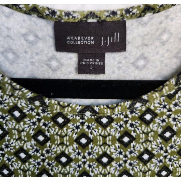 J. Jill Womens Green Geometric Pattern Sleeveless Top Size Small - Picture 3 of 3
